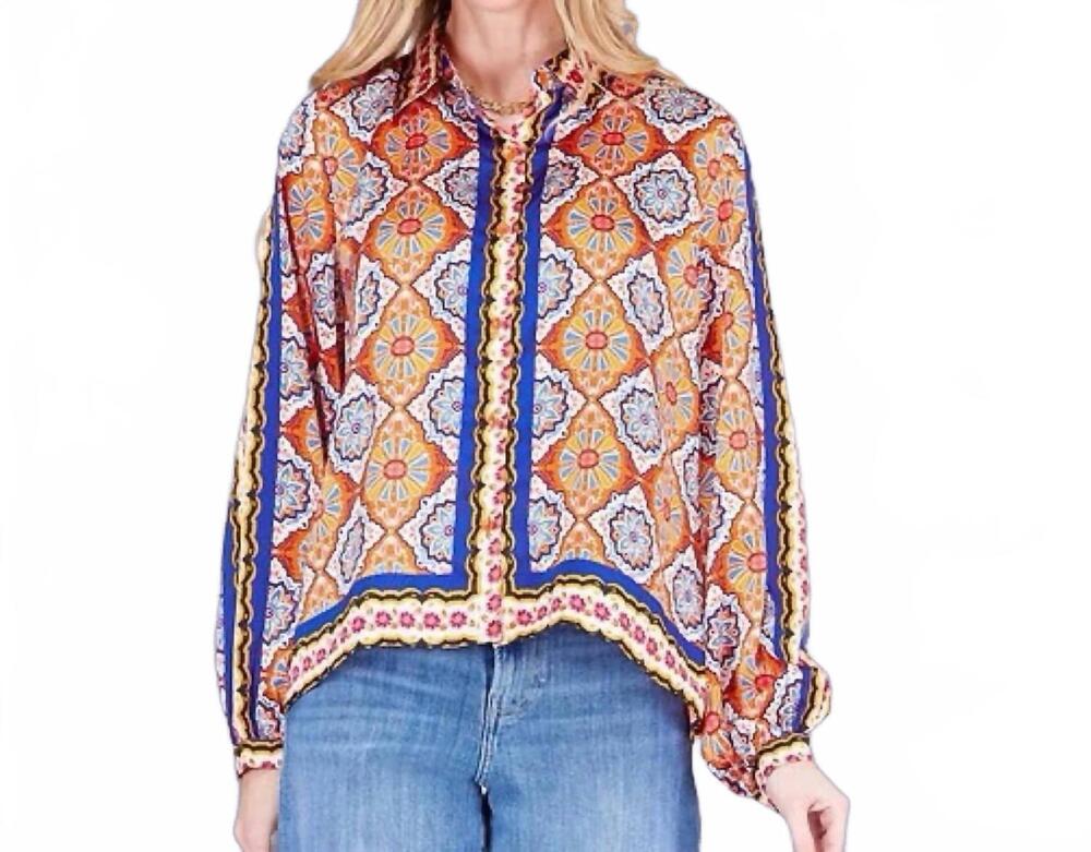NEW JOY JOY the gypsy caravan blouse in multicolor